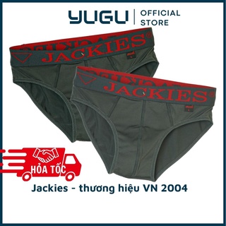Quần lót nam thun lạnh cao cấp cạp cao JACKIES B02 -YUGU- Quần sịp nam tam giác chính hãng Việt Nam, 1 chiếc, che tên