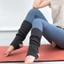 1 Đôi Tất Dệt Kim Dày Giữ Ấm Chân Không Thổi Dài Đến Đầu Gối Màu Trơn Dùng Khi Tập Yoga