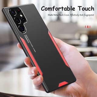 Hợp Kim Nhôm Mờ Dành Cho Samsung Galaxy S23 S22 S21 S20 Ultra 10 Plus Mềm TPU Khung Bao T13