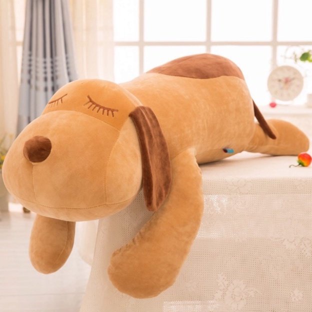 Gấu Bông, Gối Ôm Gấu Ôm Chó Nằm Tai Dài Size 1M2 Hàng Bông Gòn Đẹp Babi Mama G42