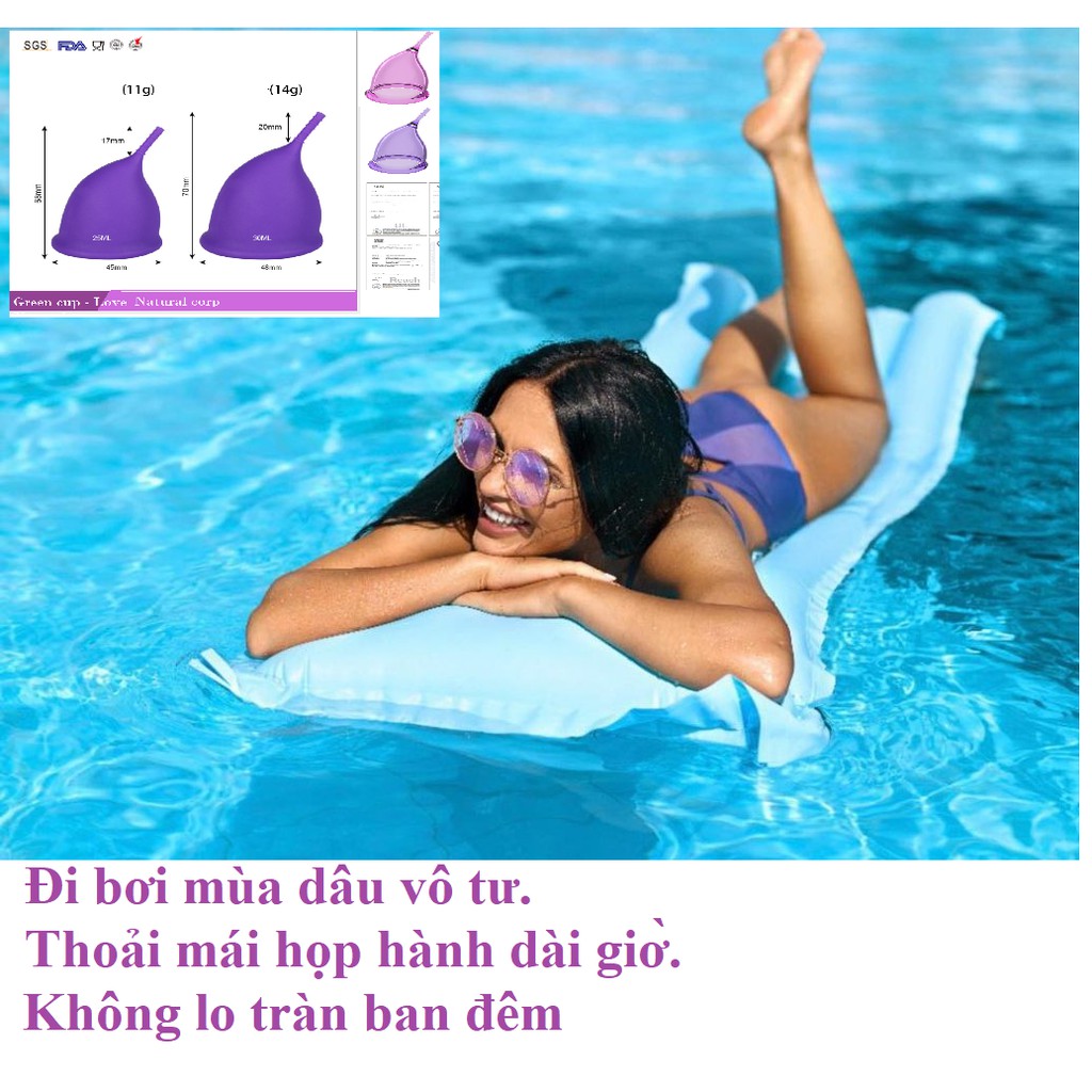 GREENCUP KHÔNG RỚT KHI NGỦ, ĐI BƠI. ĐEO NHẸ NHƯ KHÔNG. Đạt chuẩn Hoa Kỳ