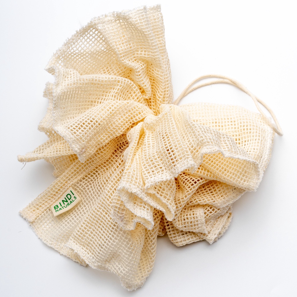 Ảnh Bông Tắm Tạo Bọt Bindi - 100% Cotton Cao Cấp, Tiết Kiệm Sữa Tắm, Chăm Sóc Da Hiệu Quả 1