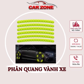 Bộ 12 Miếng Dán Phản Quang Trang Trí Vành Bánh Xe Ô Tô