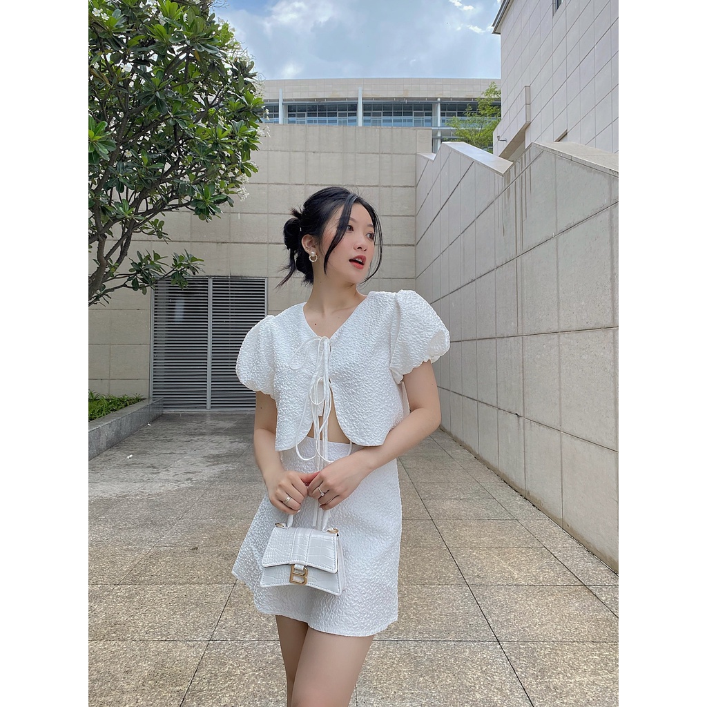 SET ÁO CỘT DÂY TAY BỒNG KÈM CHÂN VÁY XINH XẮN - CAMILA SET