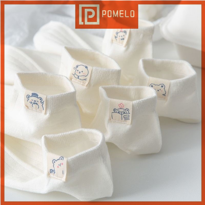 Vớ Cotton Mỏng Màu Trắng Miệng Nông Kiểu Nhật Bản Dễ Thương Cho Bé Gái 2