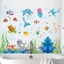 CORALTIDE Decal Dán Tường Tranh Nghệ Thuật Rong Biển Phòng Văn Phòng Phòng Khách Hippocampus