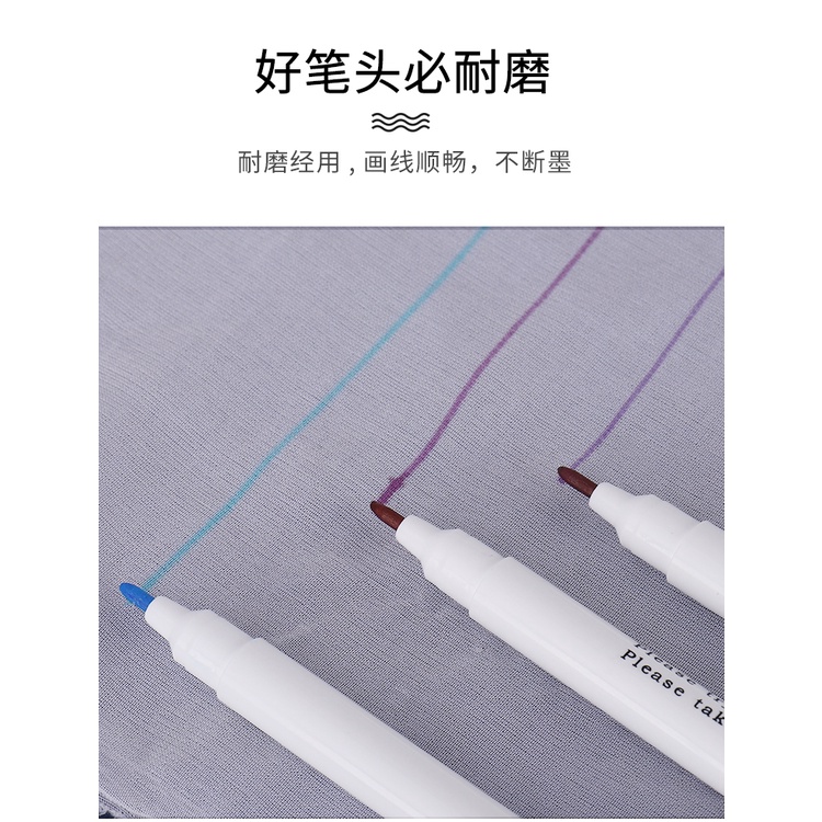 3 Chiếc Biến Mất Có Thể Xóa Được Mực Vải Bút Đánh Dấu Cho DIY Dụng Cụ May Trang Phục Thêu Chữ Thập Màu Đơn Giản Màu Sắc Tươi Sáng Dễ Giặt TJ4407