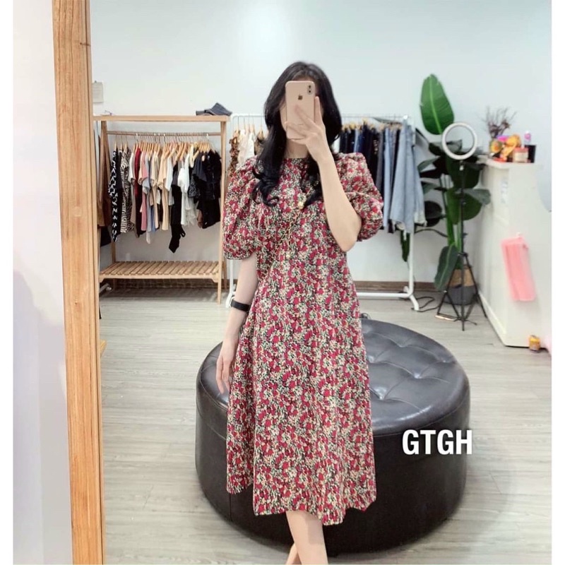 (XẢ LỖ )Váy bầu hoa nhí siêu mát