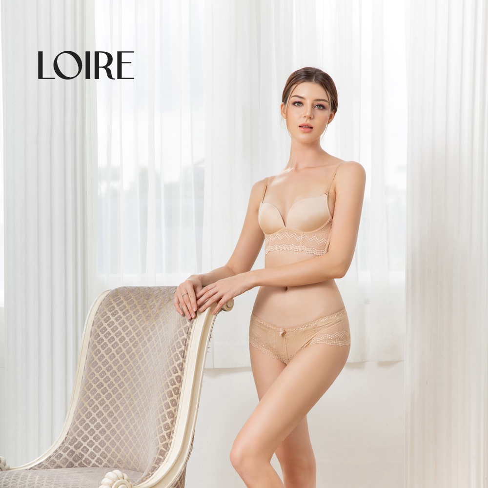 Bộ Đồ Lót Đệm Ngực Dày Dây Lưng Hình chữ U LOIRECHIC BBRL04