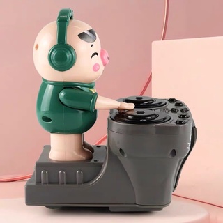 Heo Phát Nhạc - Chú Heo Chơi DJ Năng Động Siêu Dễ Thương Nhảy Theo Nhạc Và Đèn Cho Bé Cam Homeware