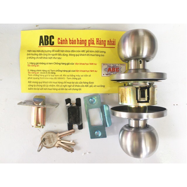Khóa cửa tay nắm tròn ABC CHÍNH HÃNG | Shopee Việt Nam