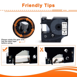 Cuộn Băng Nhãn Dymo D1 12mm 45013 45016 45017 45018 45010 Dymo LabelManager 160 360D 280 420P 450 Duo Pnpoint 100 200