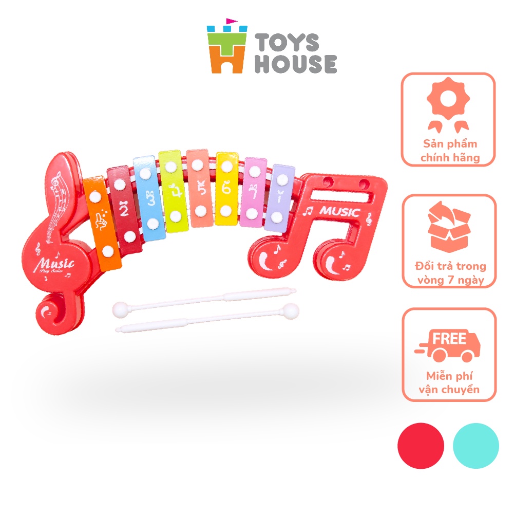 Mô tả Đồ chơi đàn gõ Xylophone cho bé 8 phím hình nốt nhạc cho bé Toyshouse 683-2 - 1