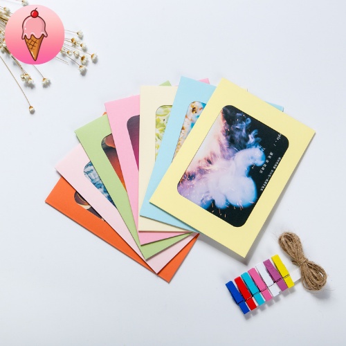 Khung ảnh giấy nhiều mẫu dễ thương trang trí sinh nhật, đầy tháng, thôi nôi - Kem Shop K70