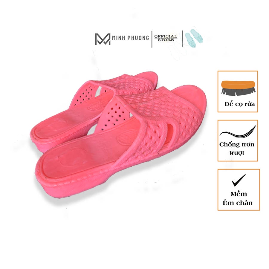 Dép tổ ong màu hồng đi trong nhà dày xịn, dẹp nhựa đi trong nhà màu hồng, dẹp mang trong nhà chống trơn trượt dễ cọ rửa