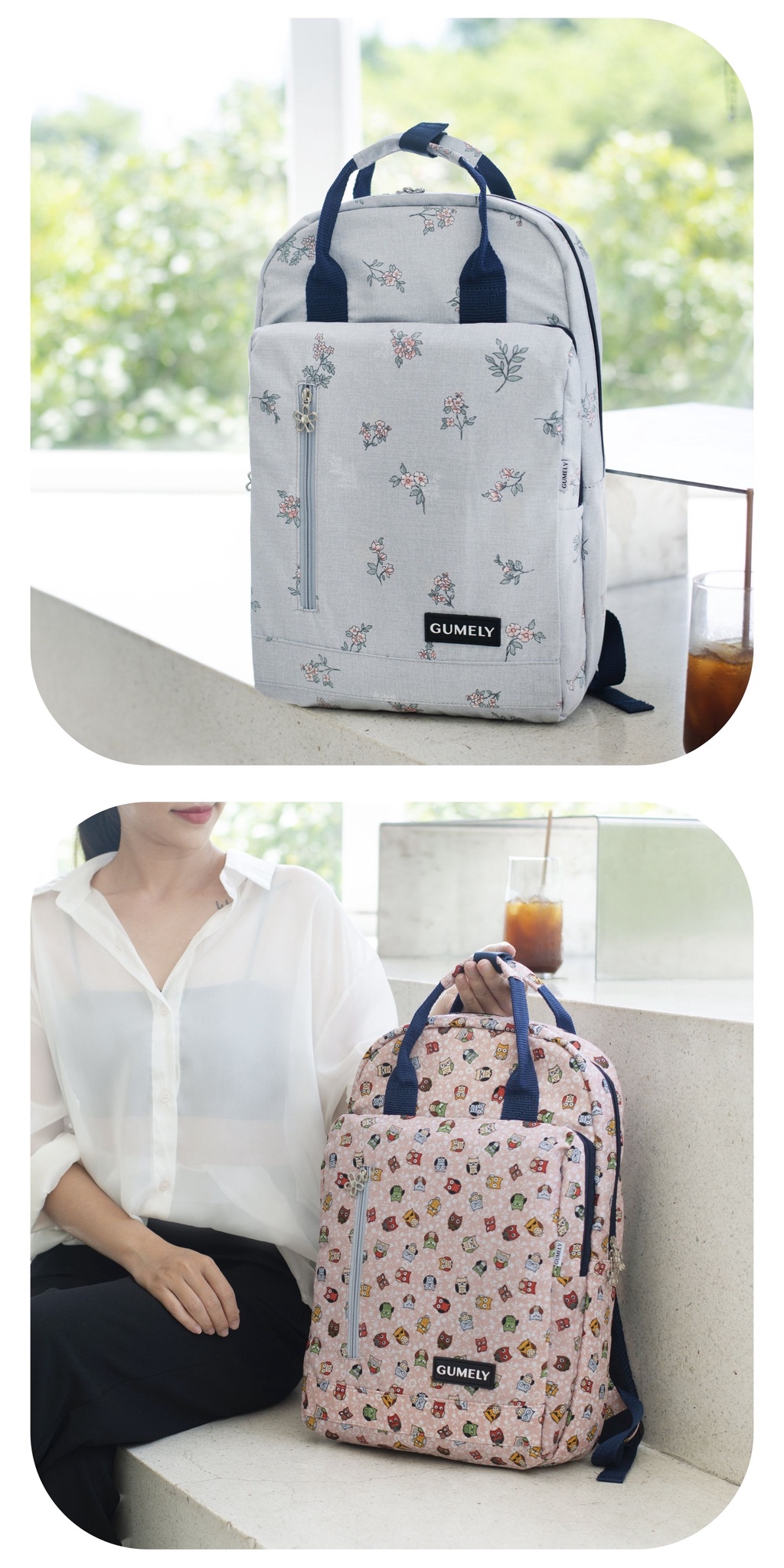 Mô tả Balo nam nữ đẹp gọn nhẹ nhiều ngăn unisex size to để lạptop 14 15.5 inch Gumely GU06 ViAnh Store đi học đi làm - 4