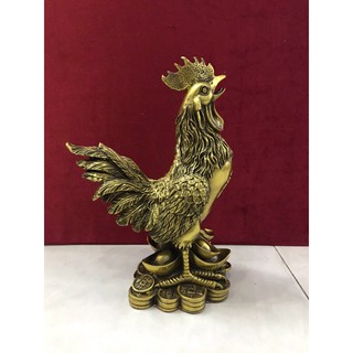 Gà Phúc Hàng Đẹp Vật phẩm Phong Thuỷ Bằng Đồng Cao 28cm