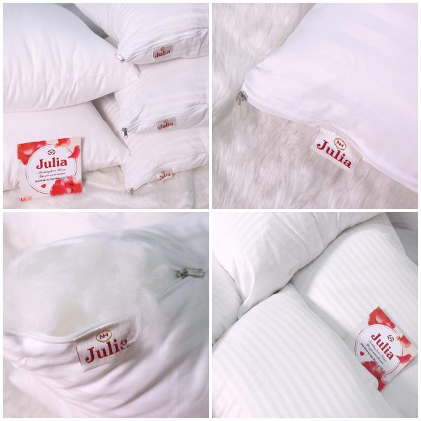 Ruột Gối Nằm Hữu Cơ Lông Vũ JULIA Hàn Quốc Micro Fiber Siêu Mềm Thấm Hút 2 Kích Cỡ RNM