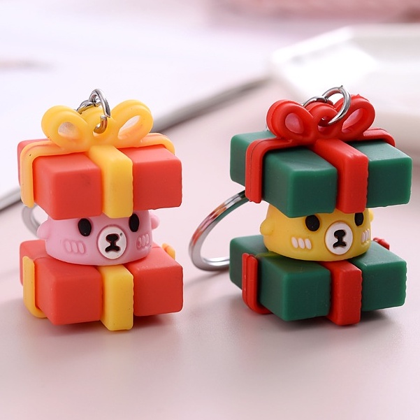 Móc Khóa Hộp Quà Động Vật 2.3*3.8Cm