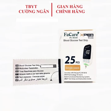 Que thử đường huyết Glucose dành cho máy đo Facare 5 trong 1 FC-M168 (TD-4216) - Hộp 25 que thử