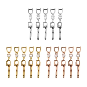 BTF 5x Vòng Tay Mở Rộng Khóa Gấp Trên Vòng Cổ Mở Rộng Pha Lê Cho Kim Cương Giả Mở Rộng Mạ Mở Rộng Cho