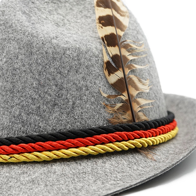 DASBSUG Mũ Retro Lông Vũ - Bảo Vệ Mặt Trời, Phù Hợp Lễ Hội Oktoberfest