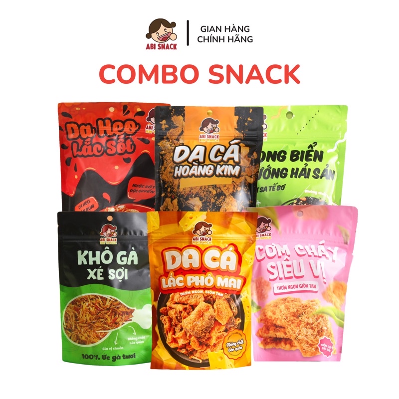 Combo Snack Sản Phẩm Bánh Tráng Best Seller 6 món - Trọng lượng 470gam ...