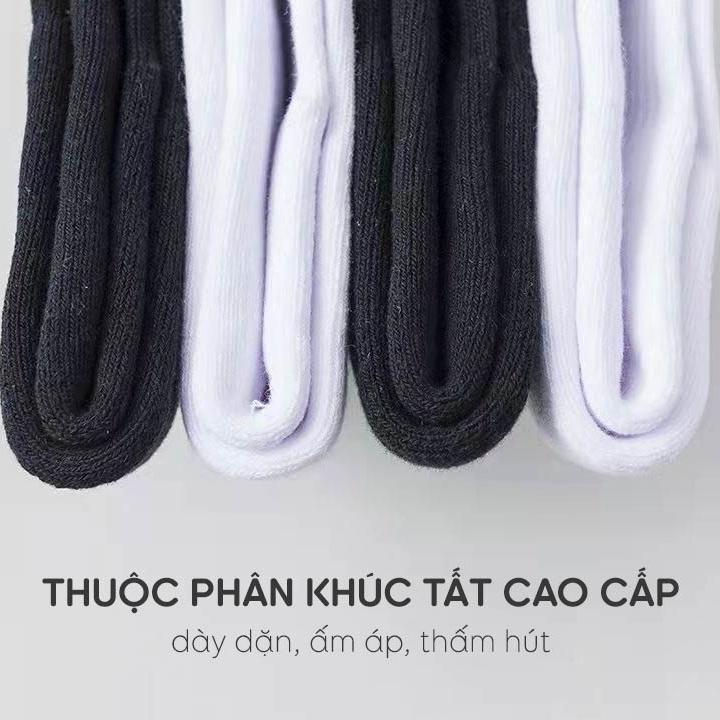 Tất cổ cao, trung nam nữ chất liệu vải Hàn Quốc thể thao cao cấp co giãn 4 chiều chống hôi chân - Ekiu Shop