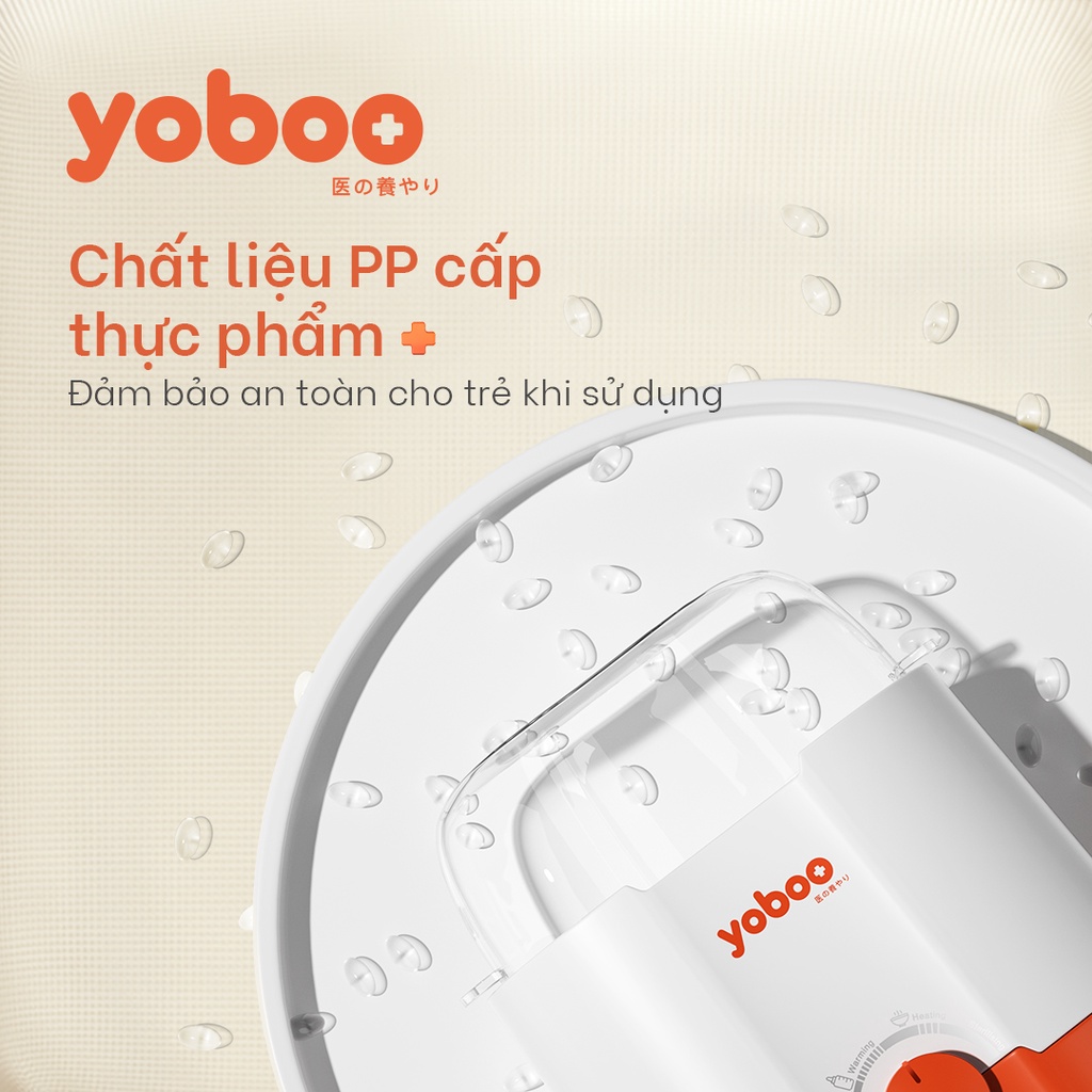 Ảnh Máy hâm sữa tiệt trùng, rả đông, giữ ấm Yoboo YB-0041 thiết kế 2 ngăn 3in1 làm nóng thức ăn - Hàng Chính Hãng 3