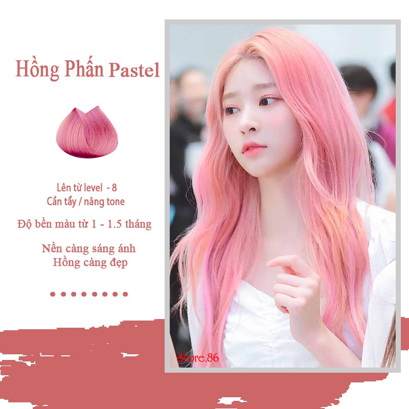 Thuốc nhuộm tóc màu HỒNG PASTEL 100ML  màu nhuộm lên mầu chuẩn tone