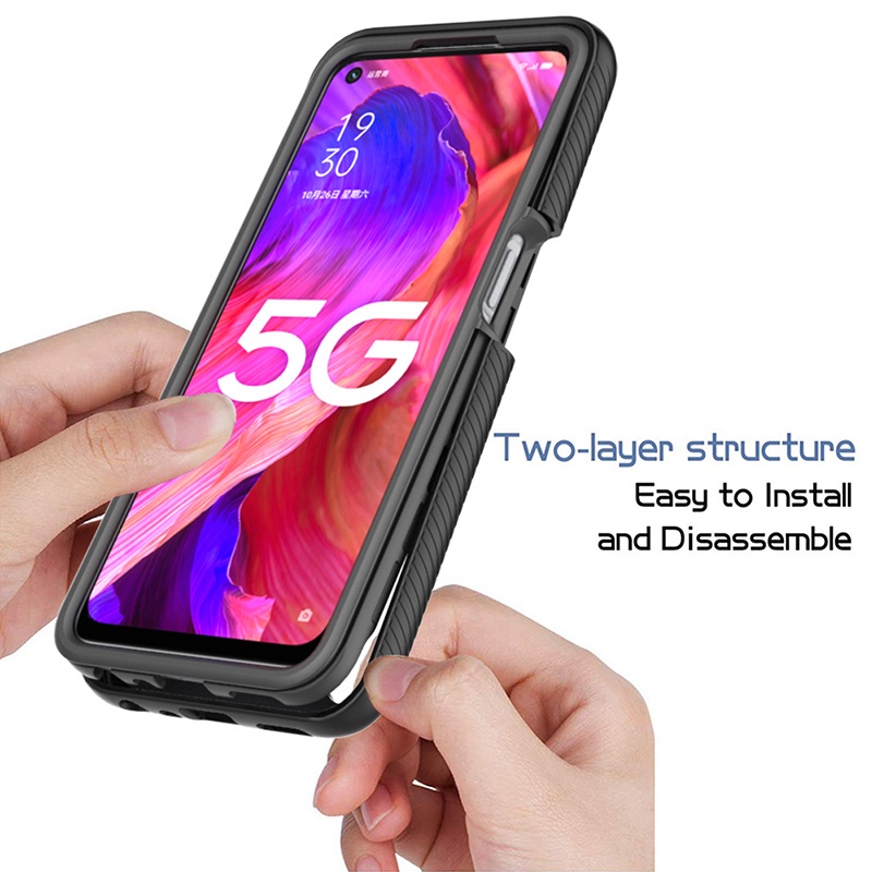 Dành Cho OPPO A54 A74 5G Full Body Hybrid Chống Trầy Xước Vỏ Bảo Vệ Giáp Chống Sốc
