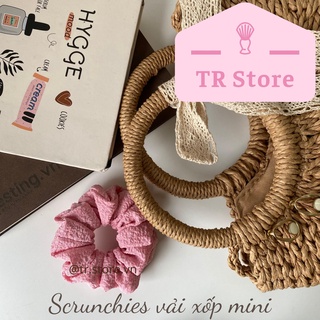 Scrunchies cột tóc xốp mini nhiều màu sắc