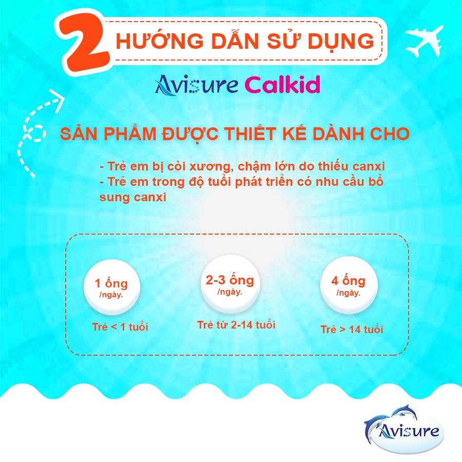 Ảnh Canxi cho bé Avisure Calkid bổ sung canxi hữu cơ và D3 giúp trẻ cao lớn vượt trội 30 ống 1