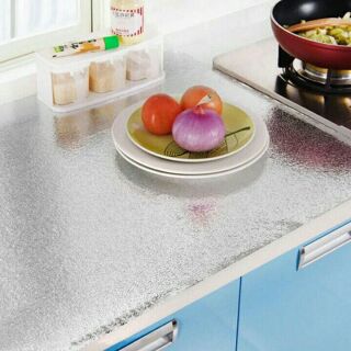 (Xả Kho ) Decal dán bếp 3m x 0,61m - Giấy tráng bạc chống thấm dầu mỡ [Freeship]