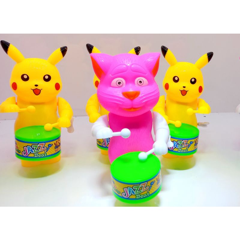 Đồ chơi cho bé thú, pikachu, kuromi, mèo tôm, gấu dâu, gõ trống giúp bé phát triển âm thanh và sự tập trung