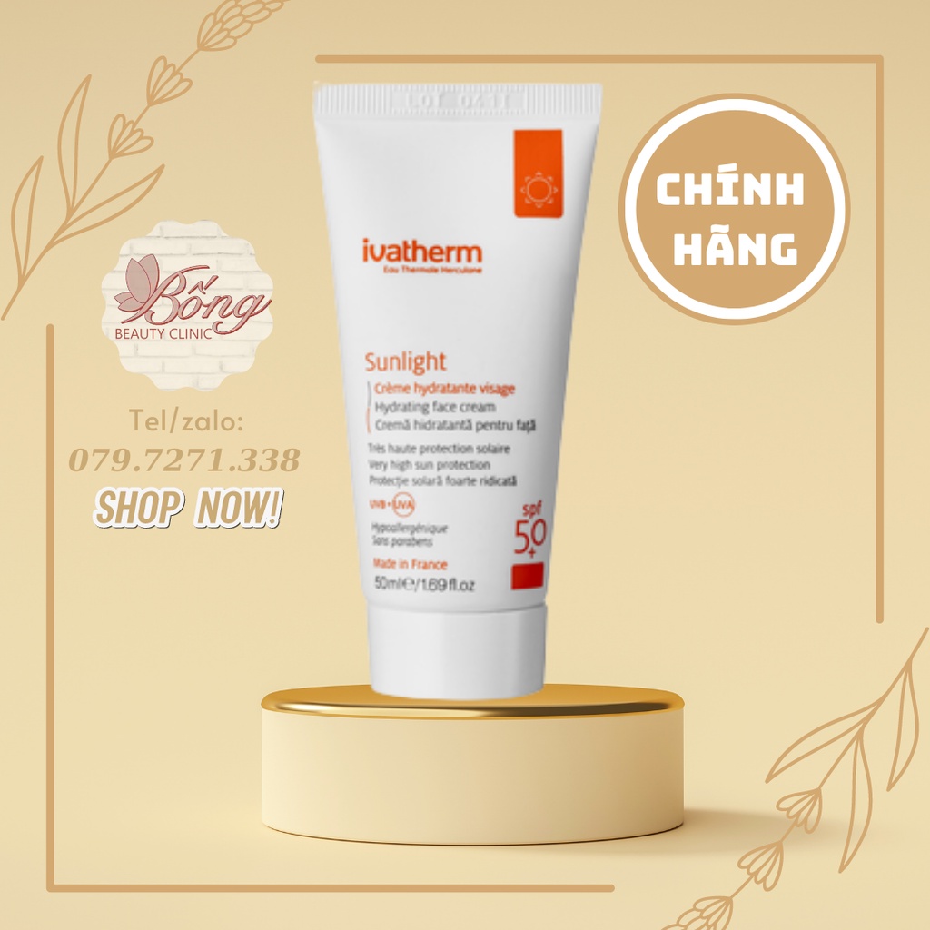 [Chính Hãng] Kem Chống Nắng dành cho da nhạy cảm Ivatherm Sunlight ...