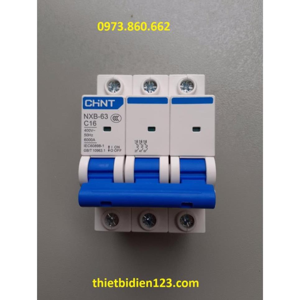 [CHÍNH HÃNG] Aptomat CHINT MCB 3P NXB-63 C16 - C63A | Shopee Việt Nam