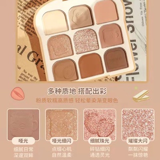 Bảng Phấn Mắt NOVO 9 Màu Lì Và Ánh Nhũ Kết Hợp Trang Điểm Kháng Nước Và Lâu Trôi NO.5645