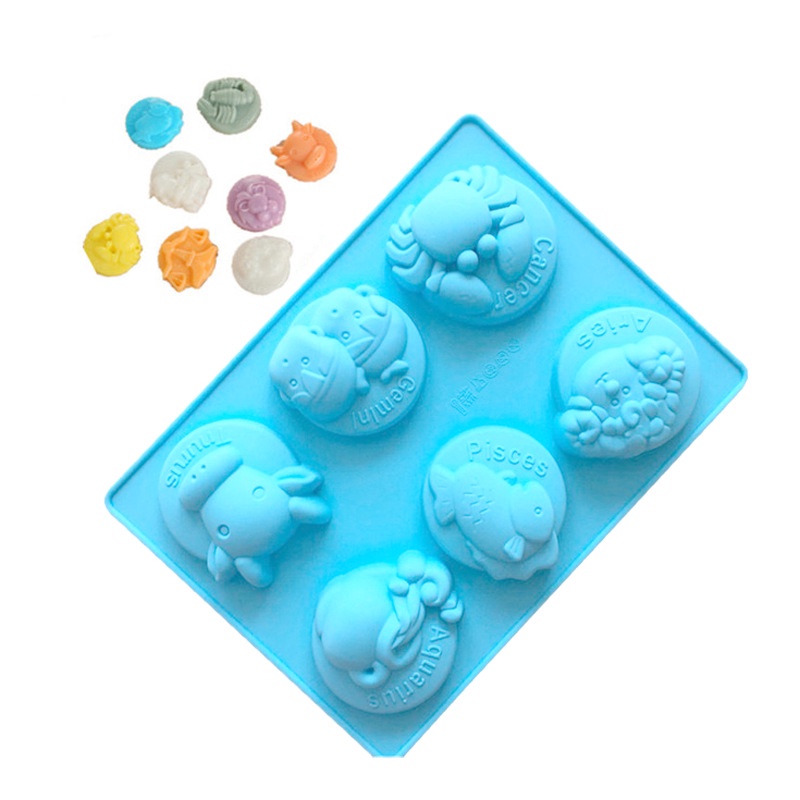Khuôn silicone 6 Ngăn Làm Bánh 12 Ngăn Hình Chòm Sao DIY