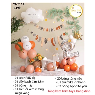 Sét bóng sinh nhật hàn quốc mẫu mới siêu đẹp ,phụ kiện trang trí sinh nhật giá rẻ, YẾN NHI SHOP