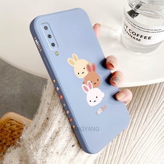 ốp lưng Samsung a50 a30s a7 2018 a750 a70 Ốp Điện Thoại TPU Silicone Hình Ba Chú Thỏ Đáng Yêu Kèm Dây Đeo Cho Samsung a50 a30s a7 2018 a750 a70
