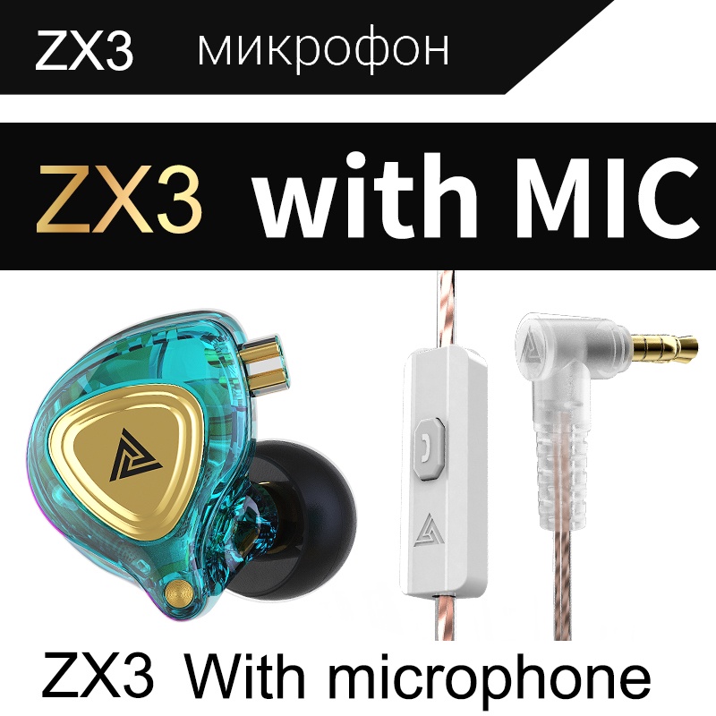 Tại nghe Qkz ZX3 Bass Tai Nghe Thể Thao Chạy Có Dây Trong Tai Stereo