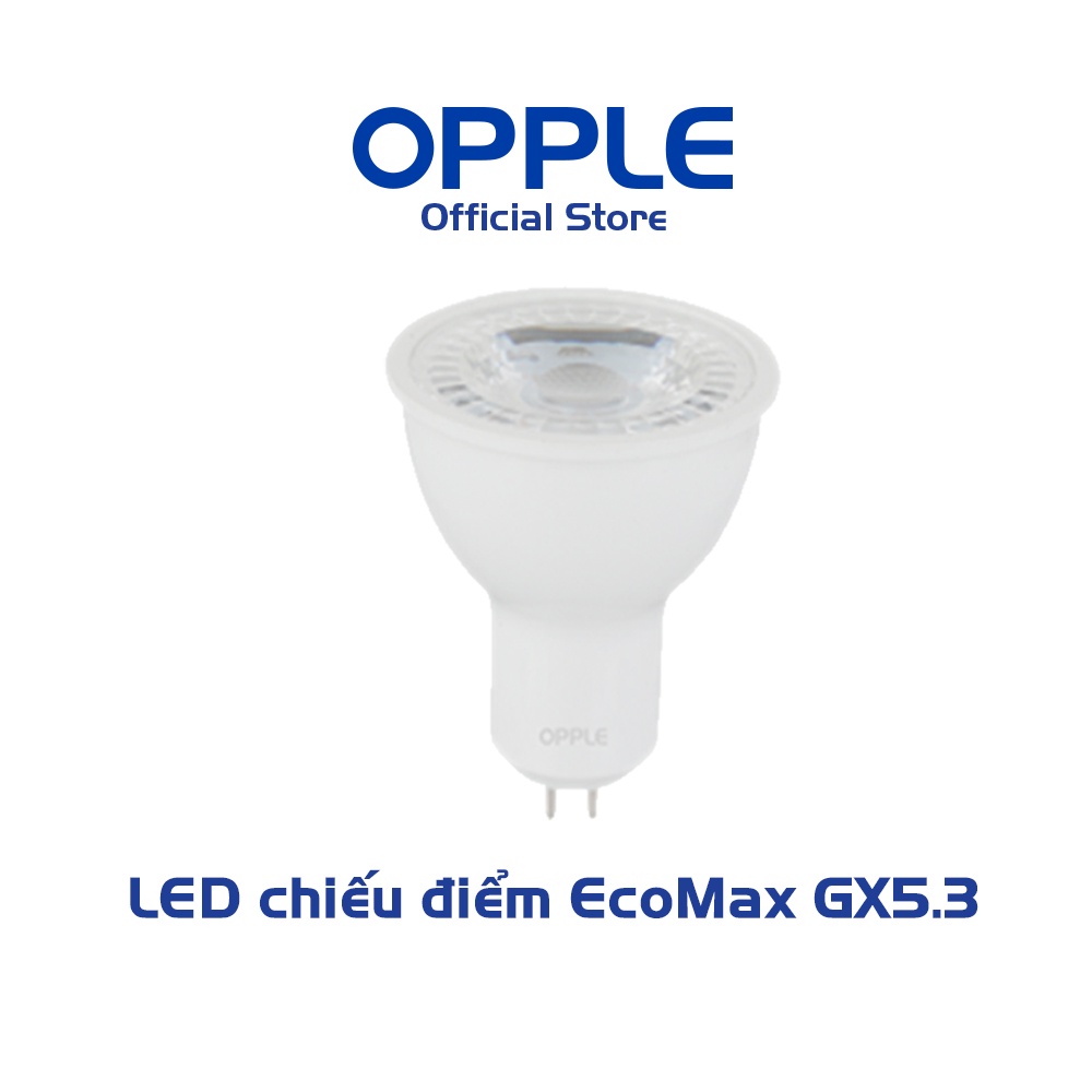 Bóng Đèn Chiếu Điểm OPPLE LED Ecomax GX5.3 Ánh Sáng Vàng 2700K Góc Chiếu 36 Độ - Hiệu Suất Sáng Và Tuổi Thọ Cao