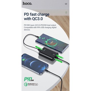 Sạc dự phòng Hoco Q3 Mayflower 10000mAh lõi Li-polymer, hỗ trợ QC3.0 và PD20W Type-C