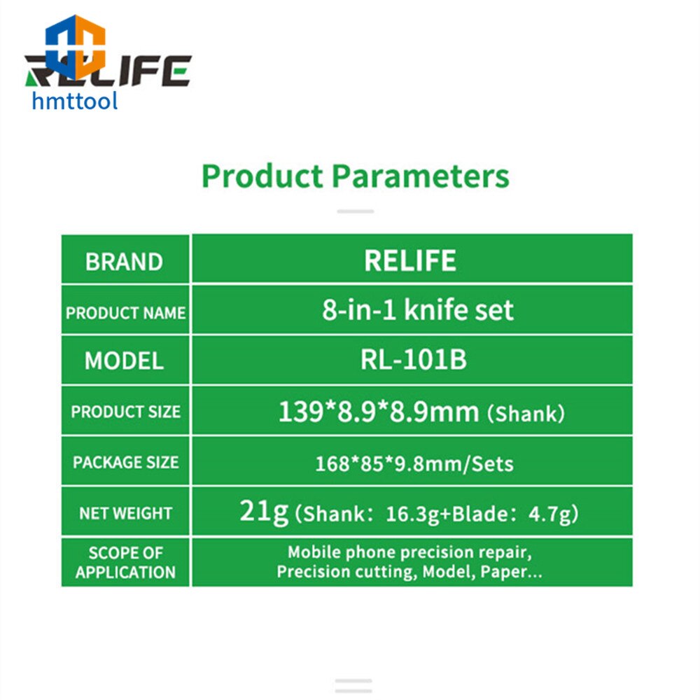 Rl-101b 8 Trong 1 Keo Tẩy Dao Bo Mạch Chủ BGA Chip Keo Làm Sạch Cạo Pry Dao DIY Thêu Sò Thủ Công Khắc Lưỡi
