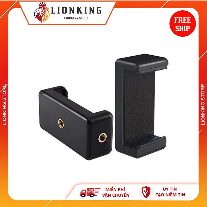 Đầu Kẹp Điện Thoại Gắn Tripod, chân máy ảnh điện thoại, kết hợp củ 360 - Lionkingstore