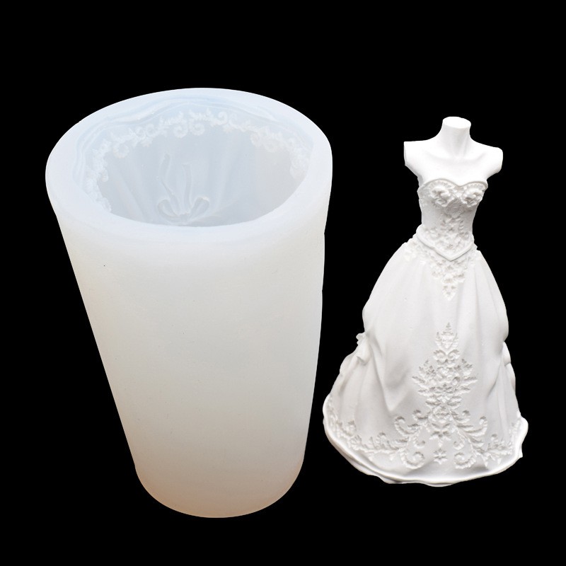 3D Đám Cưới Khuôn Silicon Chocolate Khuôn Trang Trí Bánh Khuôn Thơm Thạch Cao Khuôn Tự Làm Khuôn Nướng Bánh