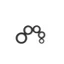 TOPTOOLCX 30 / 60 / 90 Chiếc Cá Chép Câu Cá O Nhẫn Kim Loại Đen Tippet Giàn Khoan Nhẫn