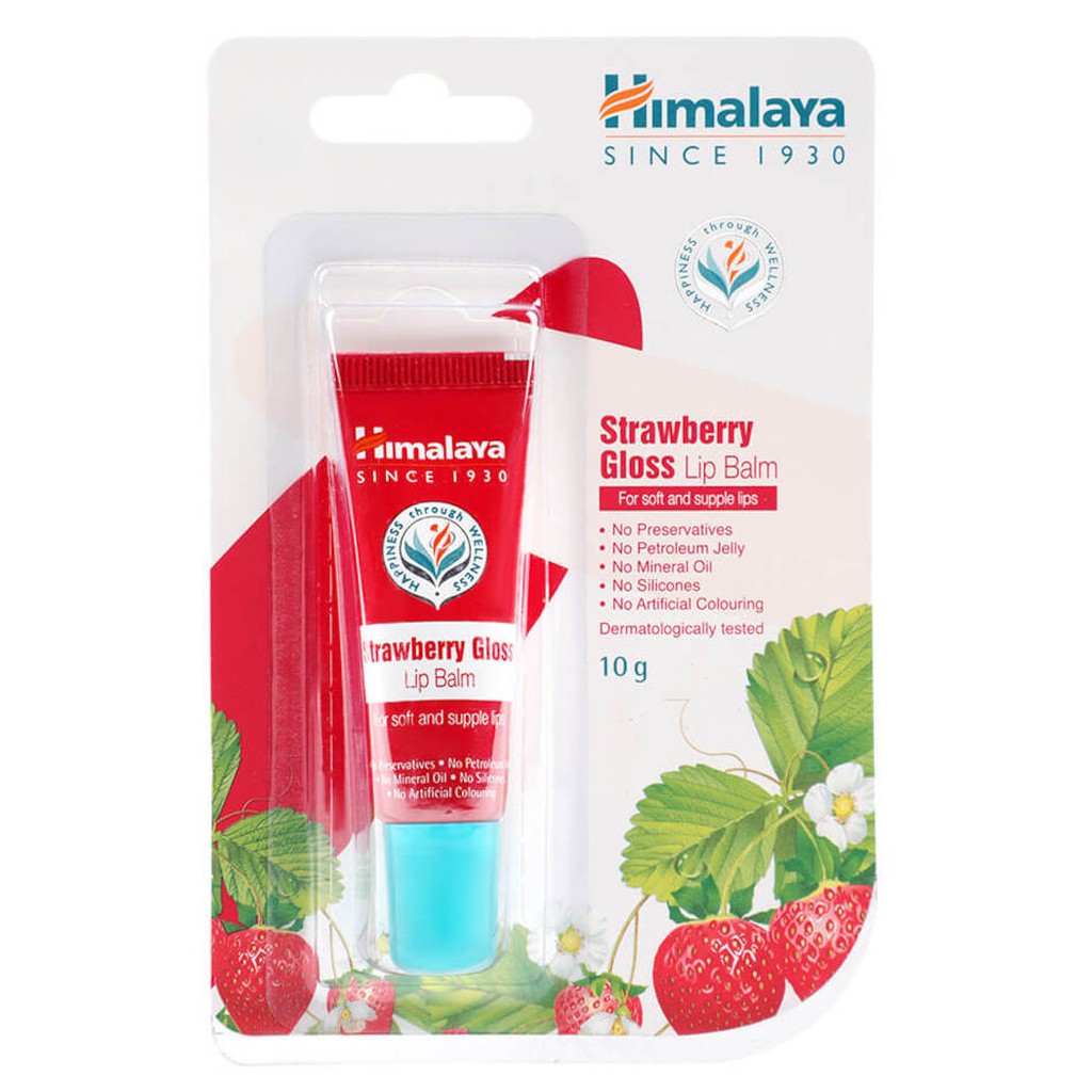 Ảnh Son dưỡng môi căng bóng vị dâu tây Himalaya Strawberry Gloss Lip Balm 10g 2