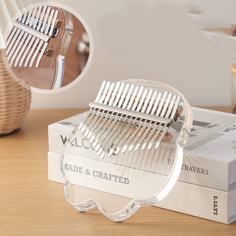 Đàn Kalimba 17 Phím, Đàn Kalimba Trong Suốt - Full Phụ Kiện